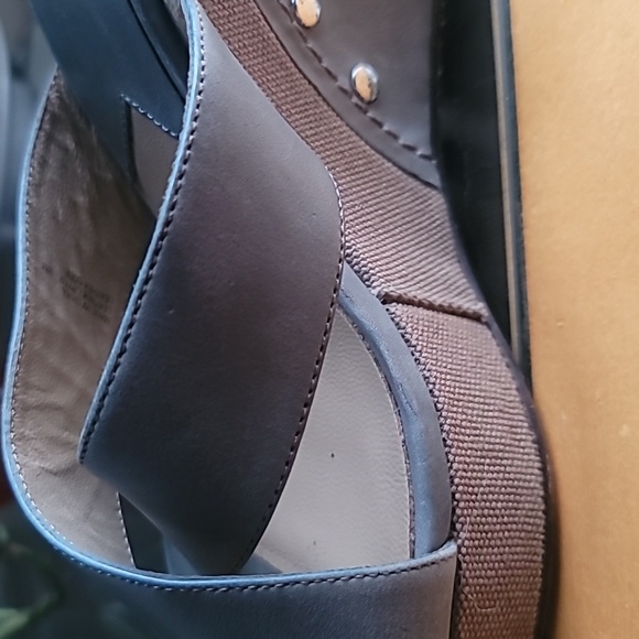 Michael Kors Leather Stud Wedges - Picture 9 of 11